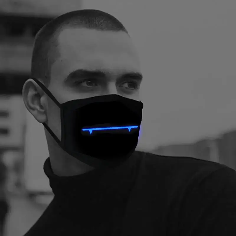 Хлопок пылезащитный аниме мультфильм Kpop Счастливый медведь женщина мужчины Светящиеся в темноте Череп рот маски черная маска рот половина Муфельная маска для лица