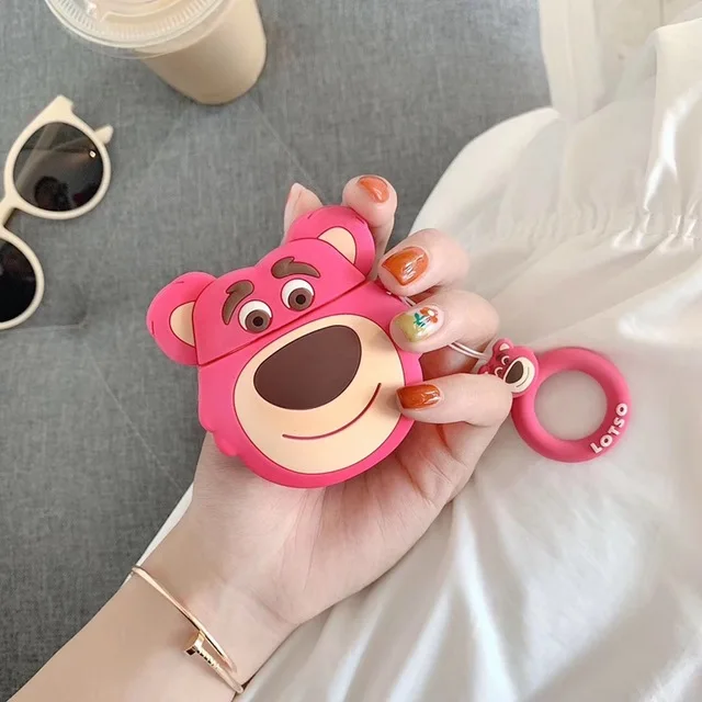 Strawberrybear Силиконовый чехол с bluetooth-наушниками Marvel для Apple AirPods, ультратонкий милый защитный чехол для AirPods, чехол для зарядного устройства - Цвет: Strawberrybear