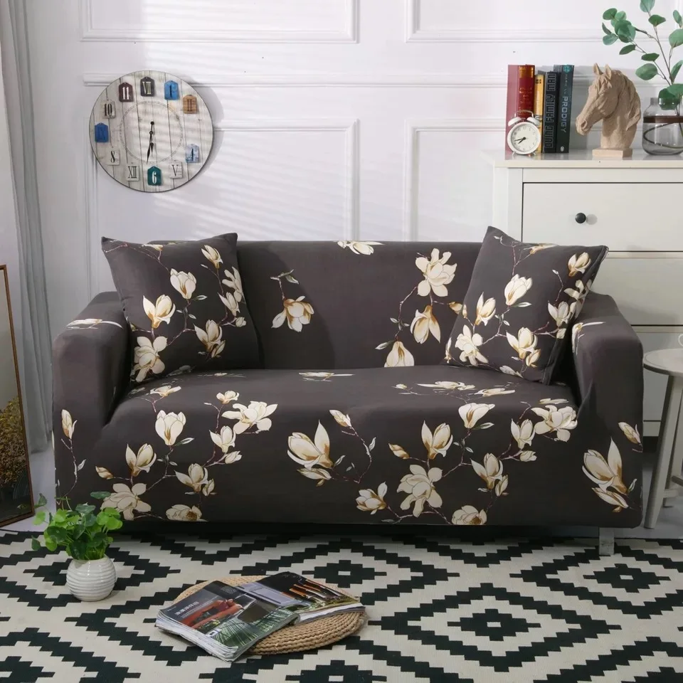 Color 23 Modern Spandex Stretch Sofa Cover for Living Room Printed Couch Cover Slipcovers for 1/2/3/4-seater funda sofa housse de canap - Цвет: Color 23