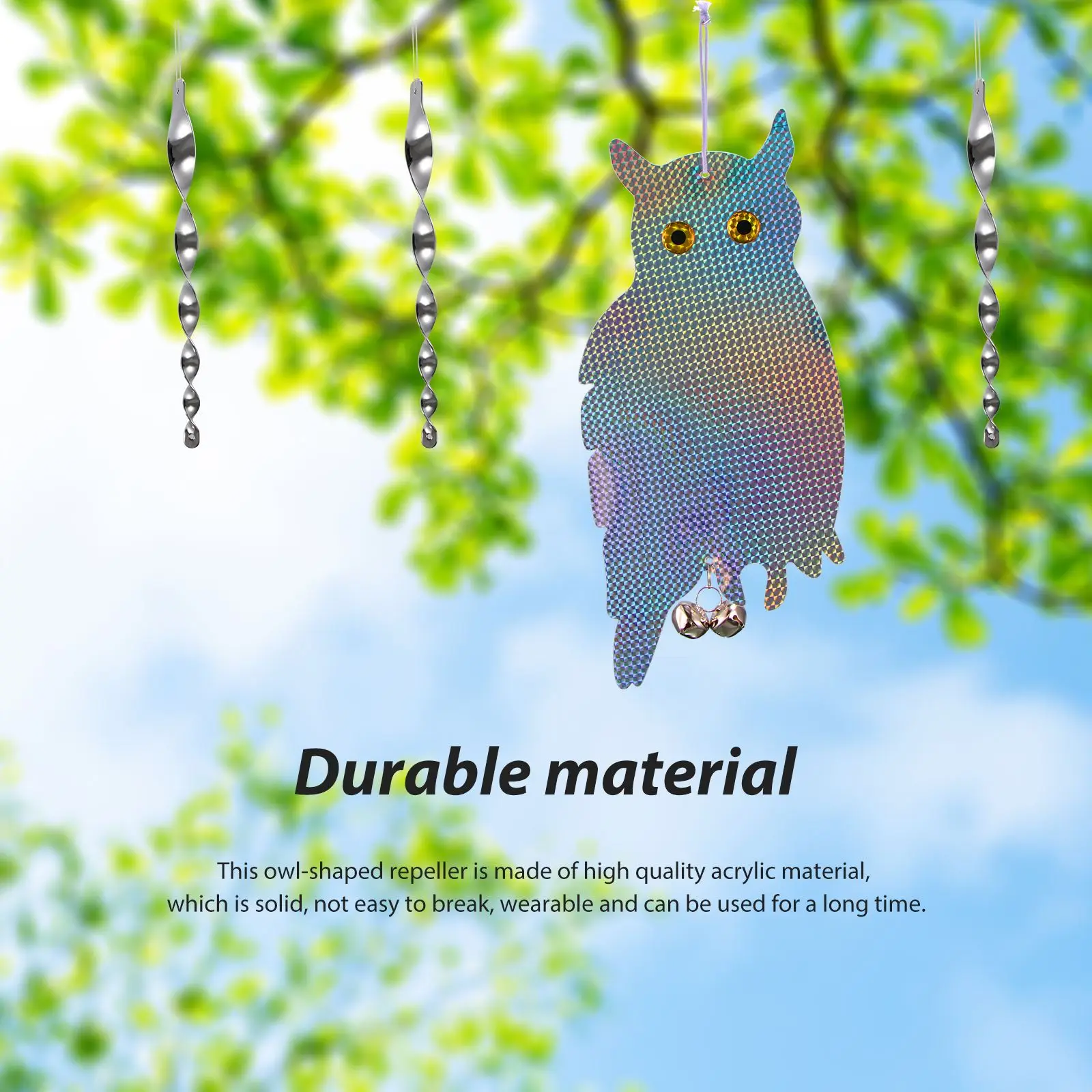

Сад 4 шт. долговечная сова с вешалкой в форме отражатель Сова птица отпугиватель москитов средство балкон отпугиватель птиц на открытом воз...