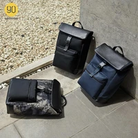 ninetygo 90fun manhattan urban casual backpack men bag pu casual chic business trip bagpack laptop travel camouflage black