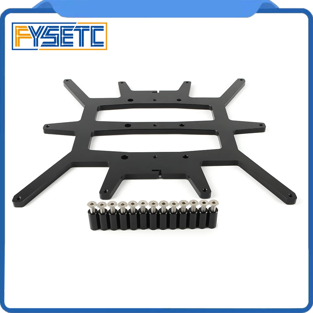 Черный Алюминиевый Y карета анодированная пластина для горячей кровати опорная