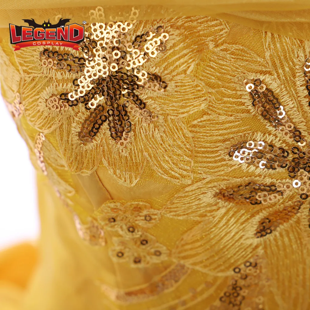 Золотое платье принцессы для взрослых желтое бальное индивидуальное