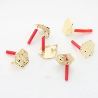 zinc alloy metal geometric hexagon base earrings connectors linkers 6pcslot for diy earrings jewelry accessories