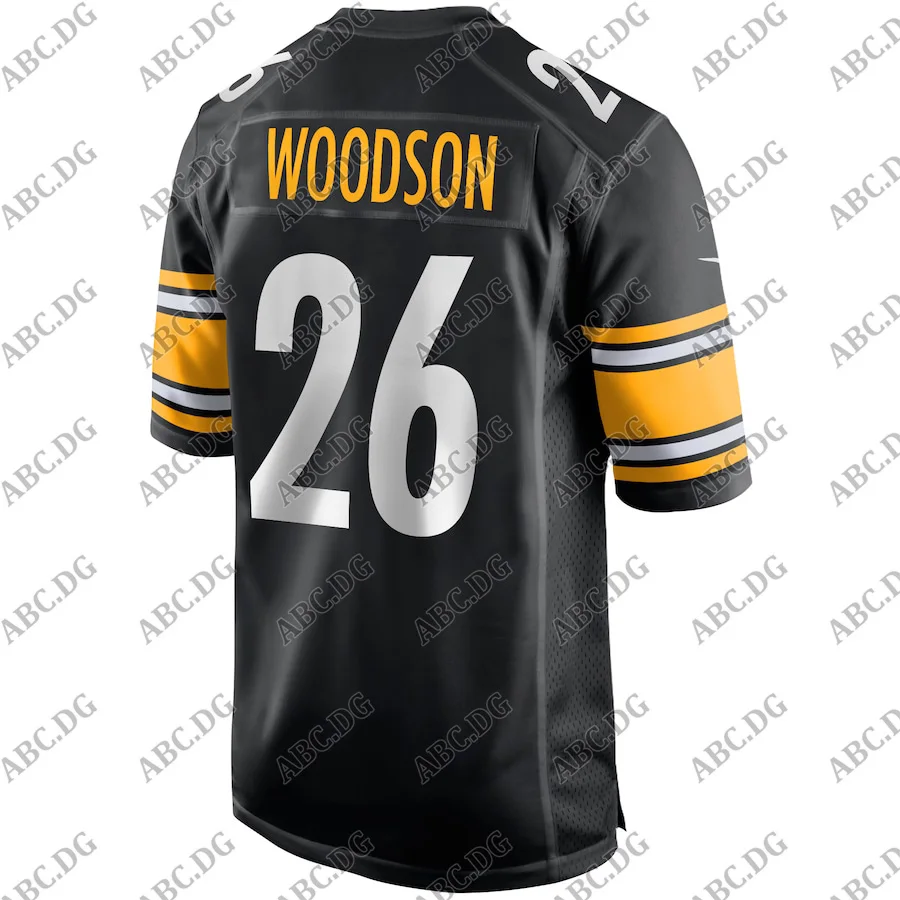 

Customized Stitch Men Women Kid Youth Pittsburgh Rod Woodson Black Game Retired Player Jersey 4XL 5XL 6XL