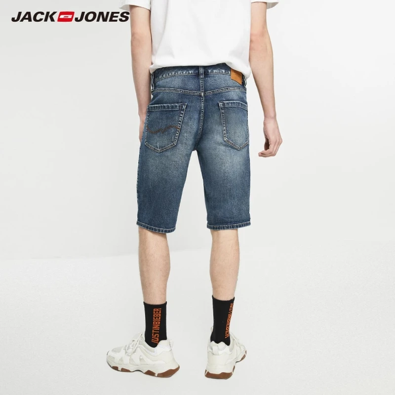 Джинсовые шорты JackJones мужские прямого кроя хлопок стрейч пляжный стиль 219243513 |