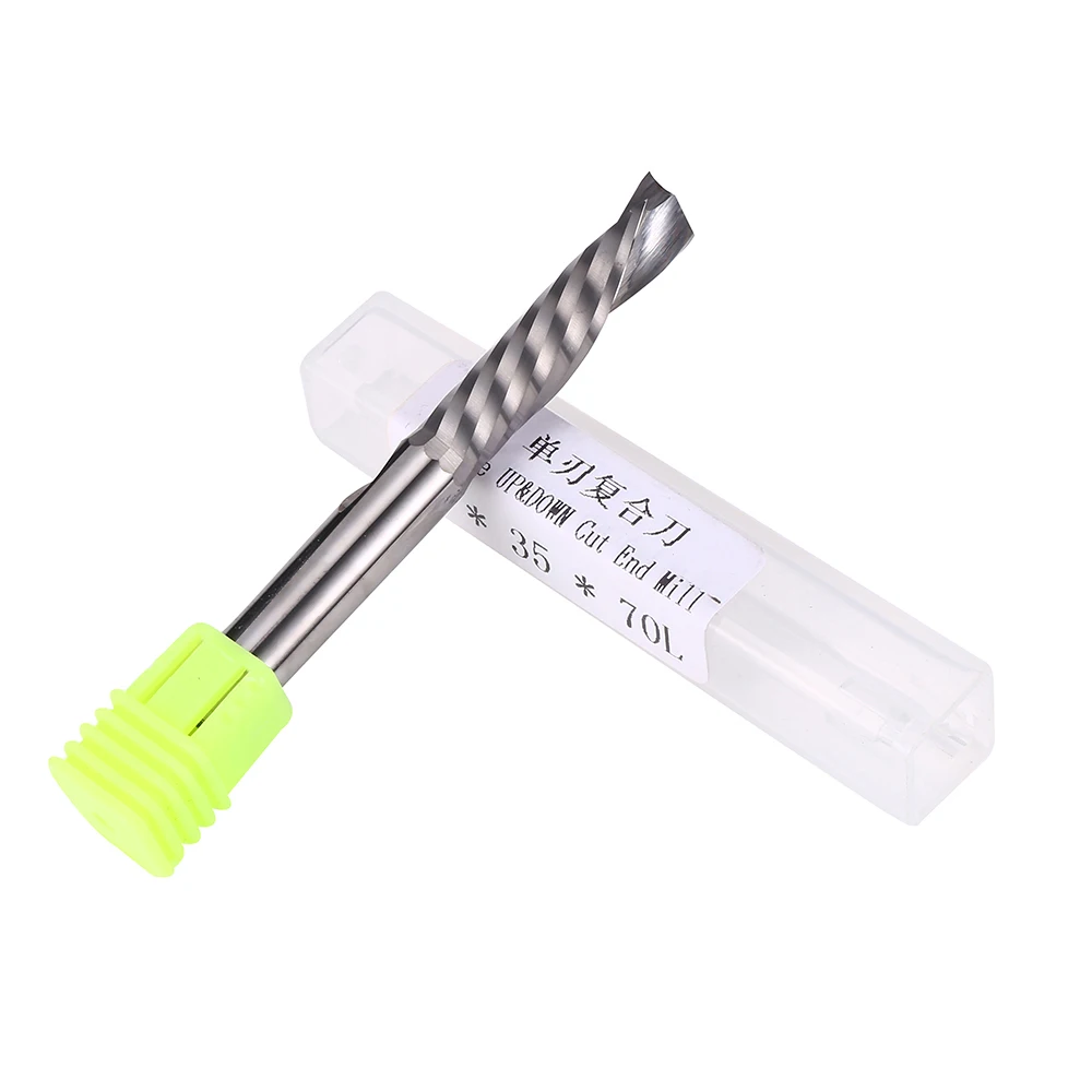 売る CNCフライス工具用にカットされた単一スパイラルフルート超硬アップダウン10個8x35x70l