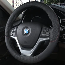 Sport Car Steering Wheel Covers Anti-Slip Leather Auto Steering-Wheel Cover Car-Styling Steering Wheel Protective Cover