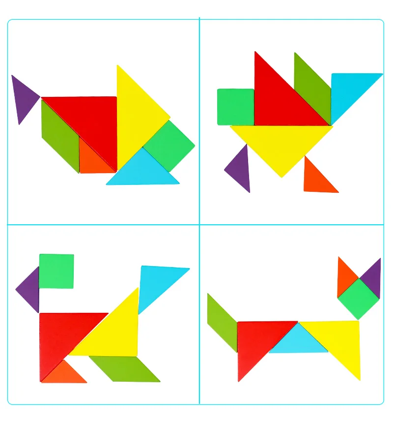 Монтессори обучающая Волшебная книга Магнитная 3D Головоломка Tangram игра креативная головоломка магнитная головоломка подарок для мальчиков и девочек PT-12