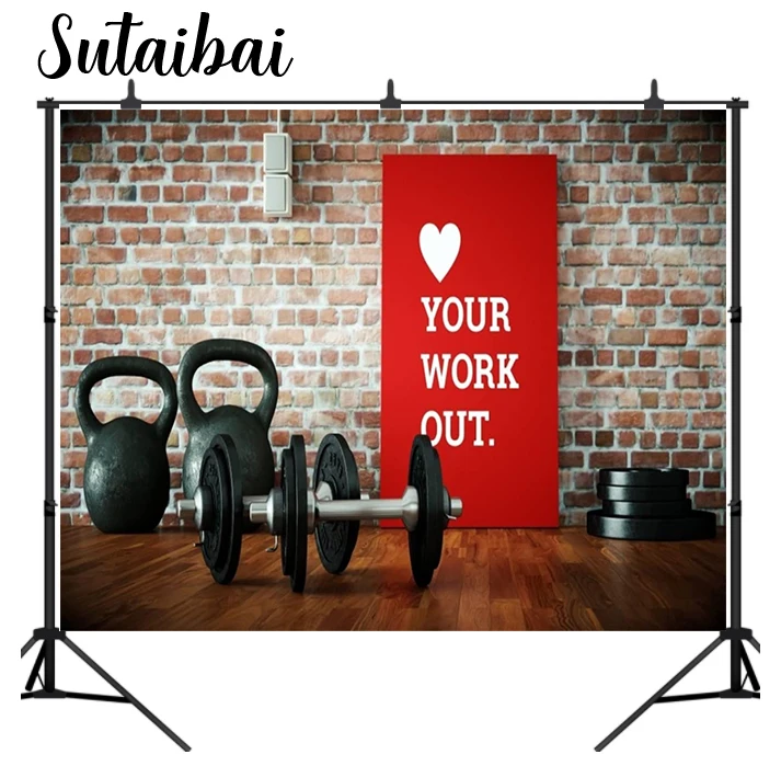 

Gym Dumbbell Backdrop Interior Sport Fitness Background Muscle Training Wellness Physique Shaping Physical Photo Studio Props