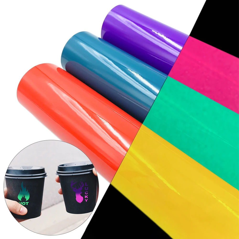 

Color Changing Vinyl Water-poof High Adhesive Hot Sensitive Vinyl for Craft Cutters Cricut Decals Coffee Cup Decor DIY Supplies