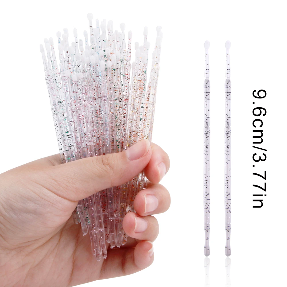 50/100Pcs MicroBrush Crystal Disposable Eyelash Brush Applicator Lash Removing Swab Micro Individual Extension Too | Красота и