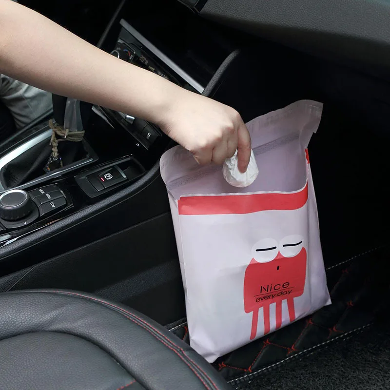 Cartoon 6pcs/set Travel Bags for Shoes Stick car garbage bag Purse plastic small thing Storage color random | Багаж и сумки