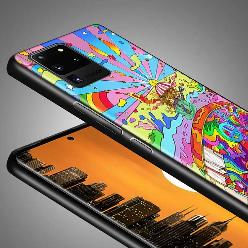 

Silicone Cover Hippy hippie psychedelic Art for Samsung S20 Ultra Plus A91 A81 A71 A51 5G A41 A31 A21 A21S A11 A01 Phone Case