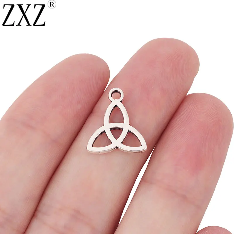 ZXZ 50 шт. тибетский серебряный кельтический узел троица Triquetra Очаровательные