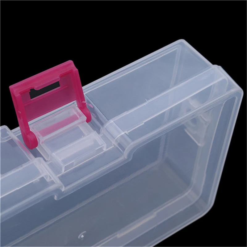 Прямоугольный ящик для хранения ногтей Пинцет Щетки кутикулы Очистка ватных
