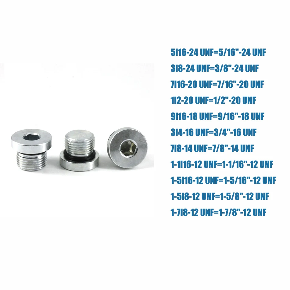 5/16 &quot 24 3/8&quot 7/16 20 1/2&quot 9/16 18 3/4&quot 16 7/8 14 UNF SAE наружная резьба Шестигранная головка