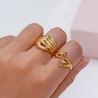 creative friends hug finger gesture mens ring golden matching rings for girls stainless steel women jewelry punk accessories