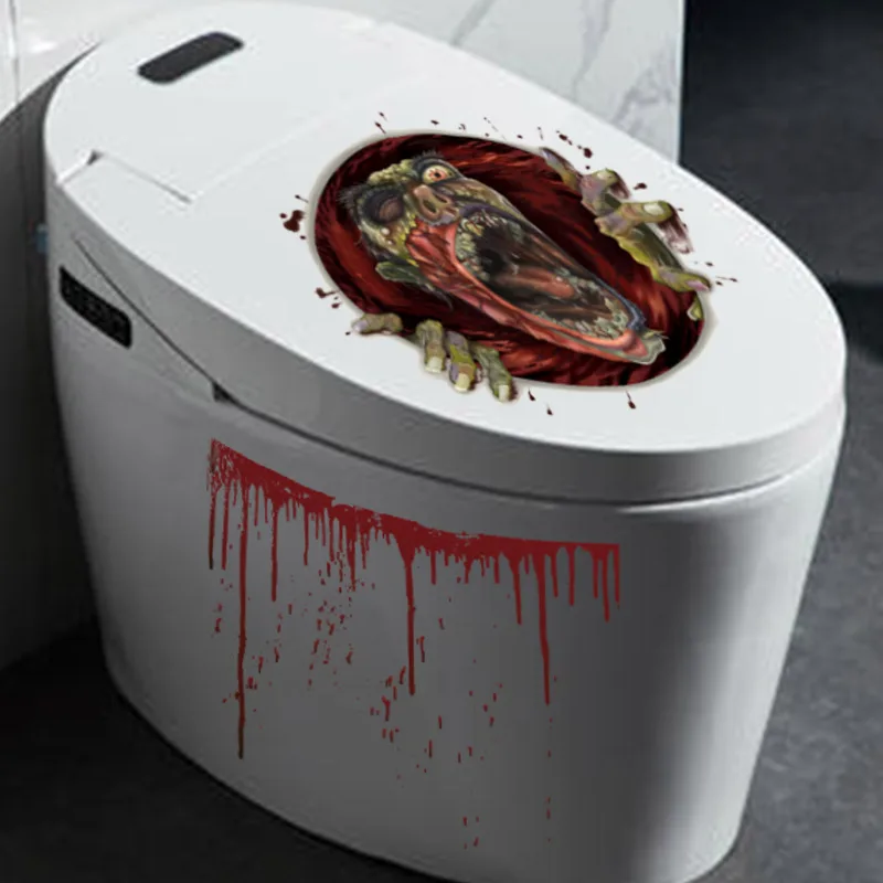 Conisi Хэллоуин ПВХ творчества Туалет Декор &quotУжасы&quot Стикеры Праздник Наклейка