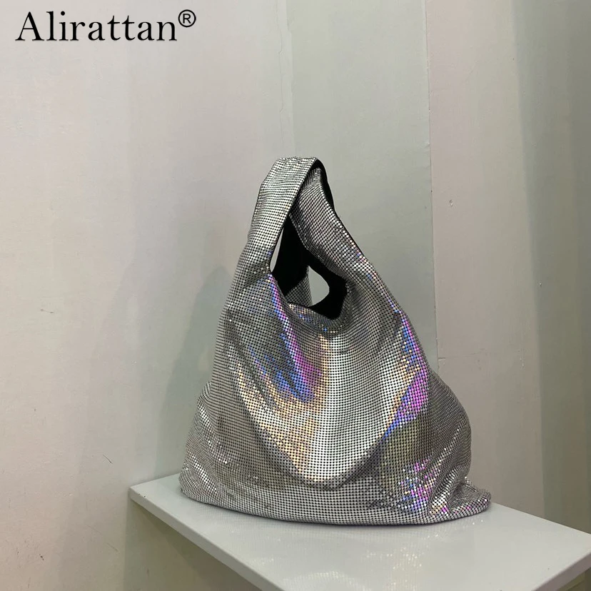 

Large-Capacity Niche Design Sequined Shoulder Bags For Women 2022 New Fashion Trend Brand Ladies Shopping Handbag