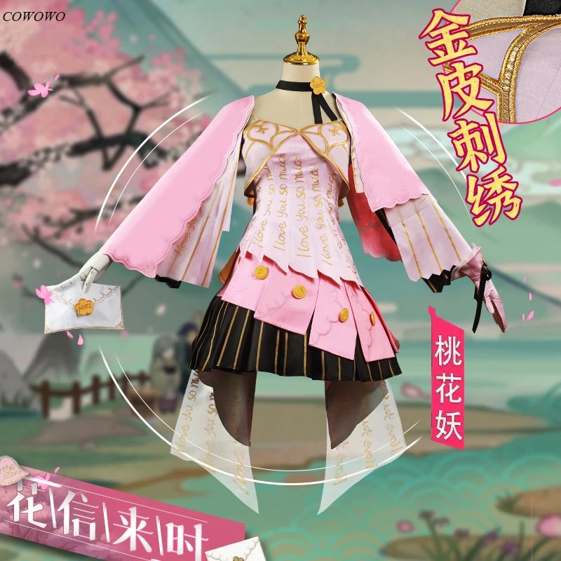 

Аниме! Onmyoji SSR Momo HuaXinLaiShi День Святого Валентина JK милое платье элегантная форма Косплей Костюм Хэллоуин новый наряд для вечеринки
