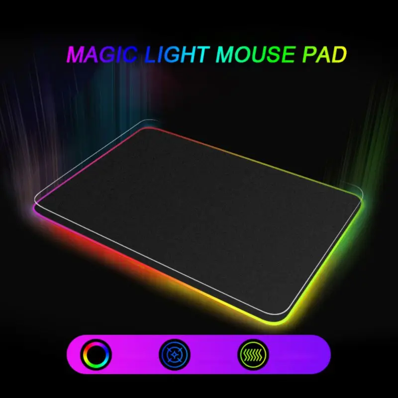 Colorful RGB Lights 7 Colors Keyboard Mouse Pad Extended Gaming Gamer Mat Non-Slip Rubber 9 | Компьютеры и офис