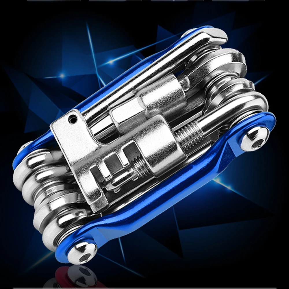 11 в 1 Мини складной карманный инструмент для ремонта велосипеда набор