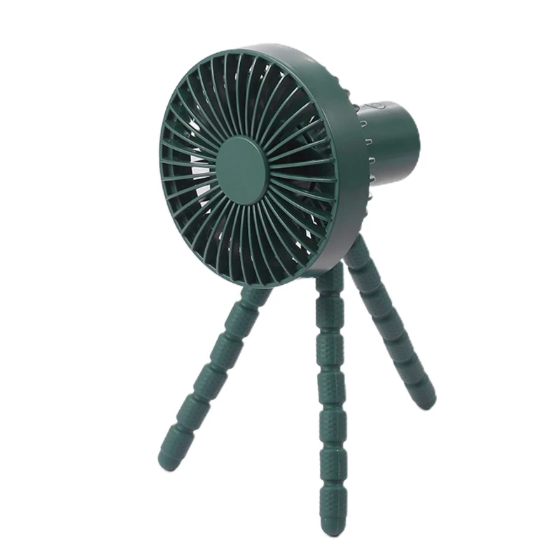 

D0JE 3 Speed USB Rechargeable 1800mAh Battery Powered Clip Fan with Flexible Tripod