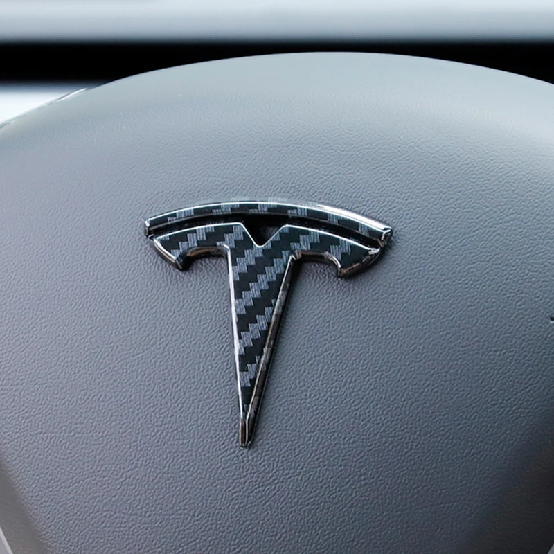 Аксессуары для переднего логотипа Tesla model 3 из углеродного волокна ABS Model3