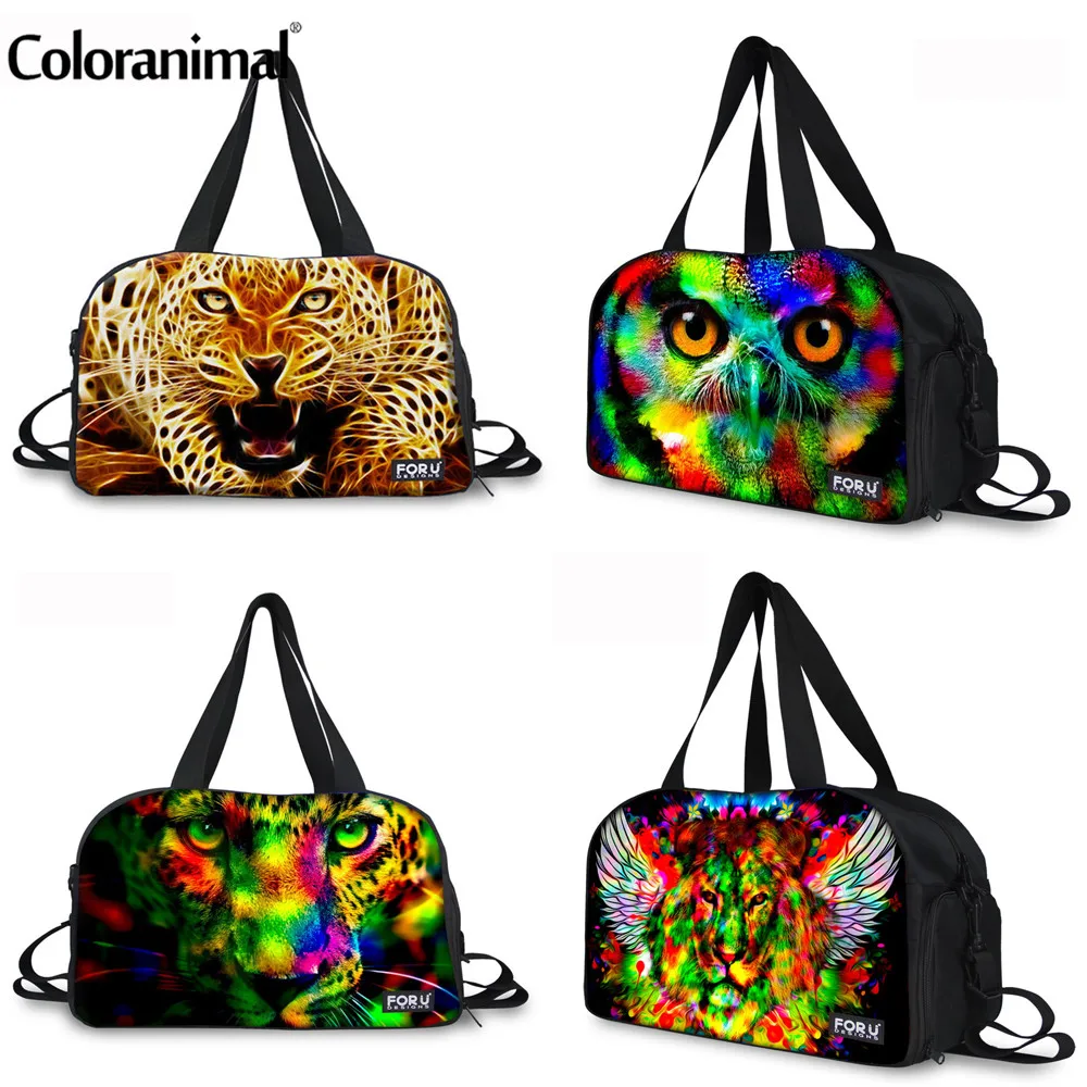 Сумка-тоут Coloranimal для мужчин и женщин модная спортивная сумка с рисунком льва в