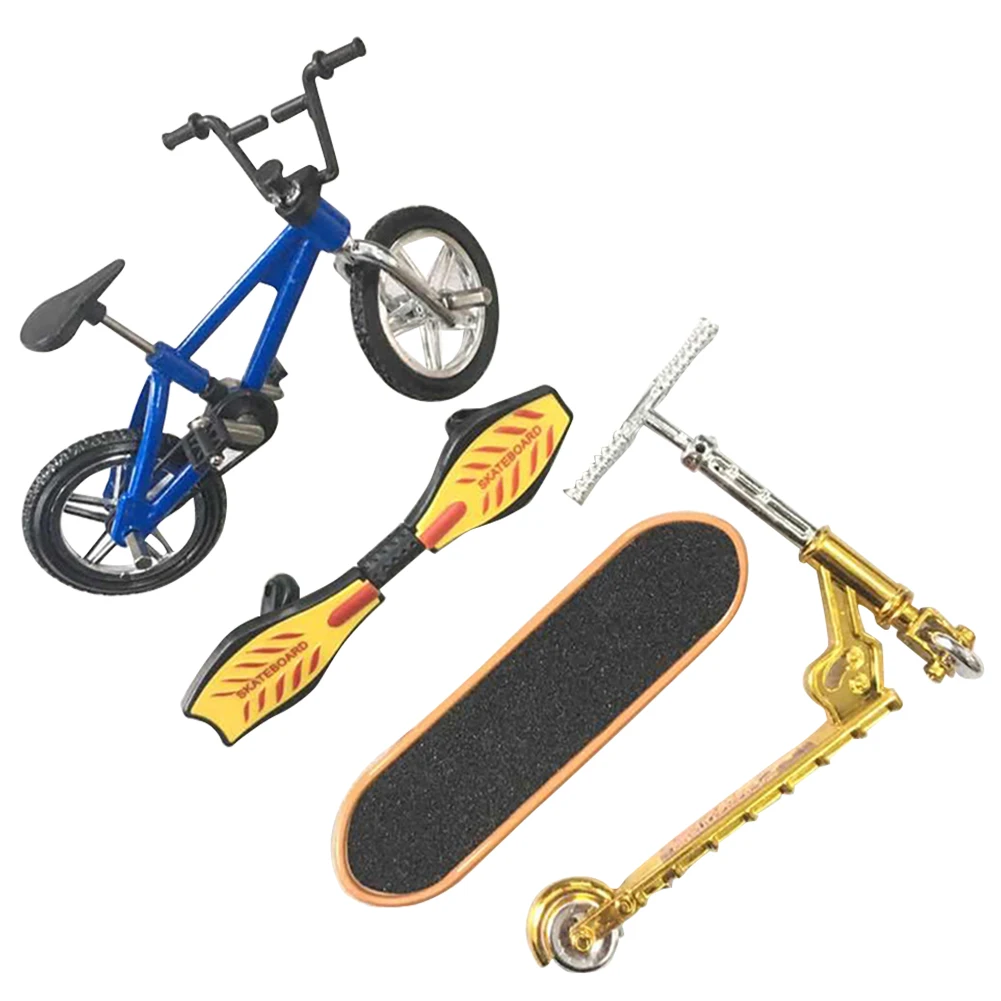 

Scooter Gift Desktop Fingertip Alloy Bike Movement Fun Educational Toy Party Favors Home Decor Mini Finger Skateboard Set CE