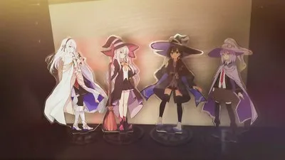 

Anime Wandering Witch: The Journey of Elaina Fran Acrylic Stand Figure Model Plate Display Desk Decor Cosplay Cartoon Cute Toys