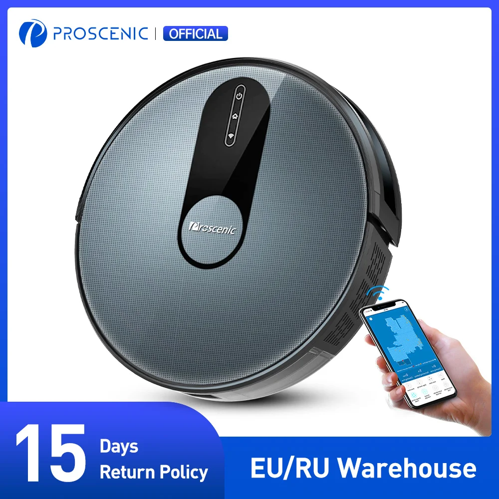 Proscenic 820P робот пылесос Smart планируется 1800Pa всасывания с влажной уборкой для