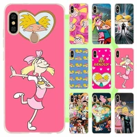hey arnold silicone clear case for xiaomi redmi 10 9 8 7 6 a 9at 9prime y3 k20 pro tpu fundas