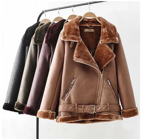 Теплая женская зимняя мотоциклетная бархатная куртка SAGACE женские короткие