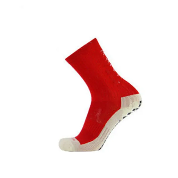 Красный Нескользящие дышащие мужские летние хлопковые и резиновые носки для бега, футбольные носки, высококачественные мужские и женские велосипедные носки - Цвет: Красный