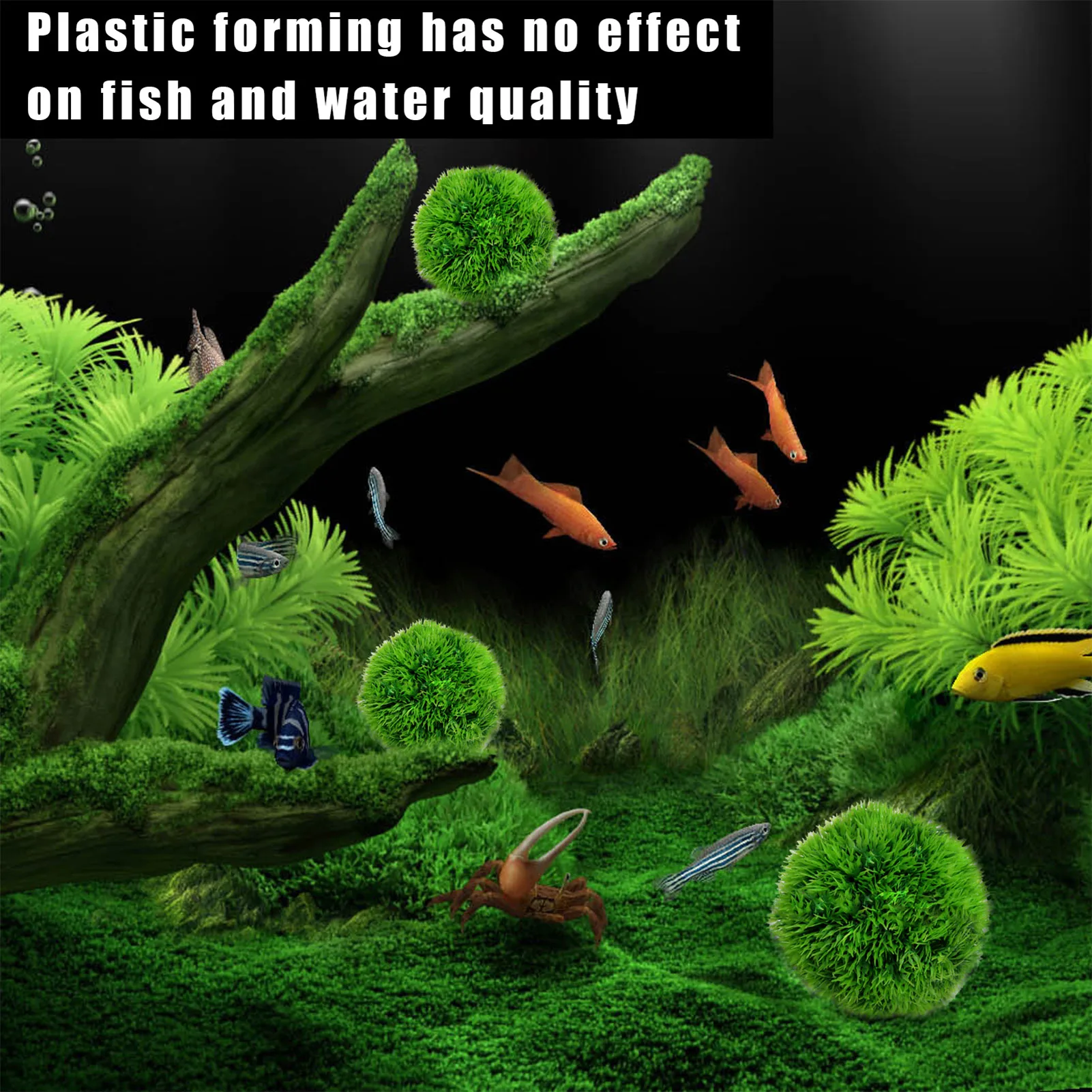 

Artificial Aquatic Plastic Plants Aquarium Grass Ball Fish Tank Ornament Decor