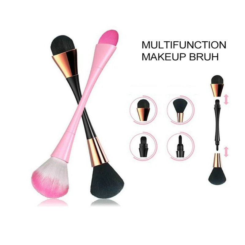 4 in 1 Foundation Makeup Brushes Makeup Tool Eyebrow Eyeliner Powder Concealer Makeup Cosmetics Tools