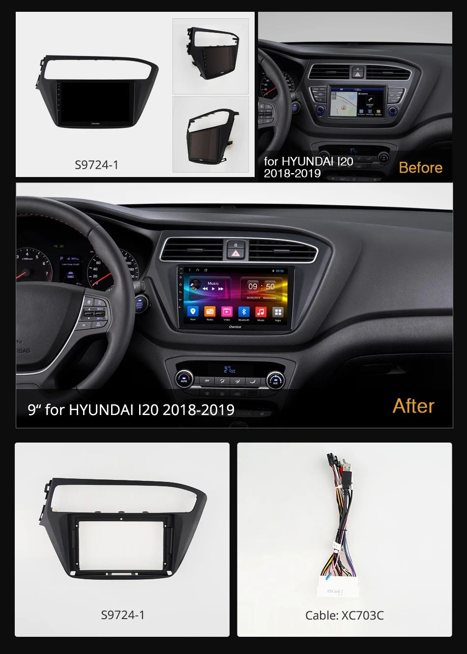 Автомобильный радиоприемник Ownice Android 10 4 Гб ОЗУ 64 ПЗУ DVD GPS навигация головное