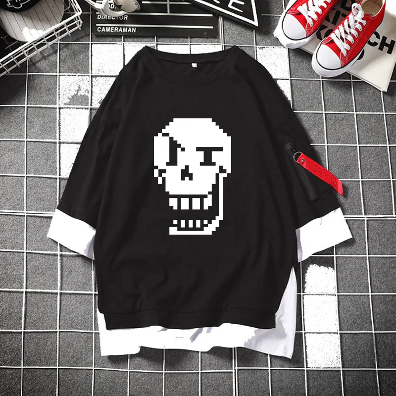 Модная футболка для подростков Undertale Sans and Papyrus летняя хлопковая крутая