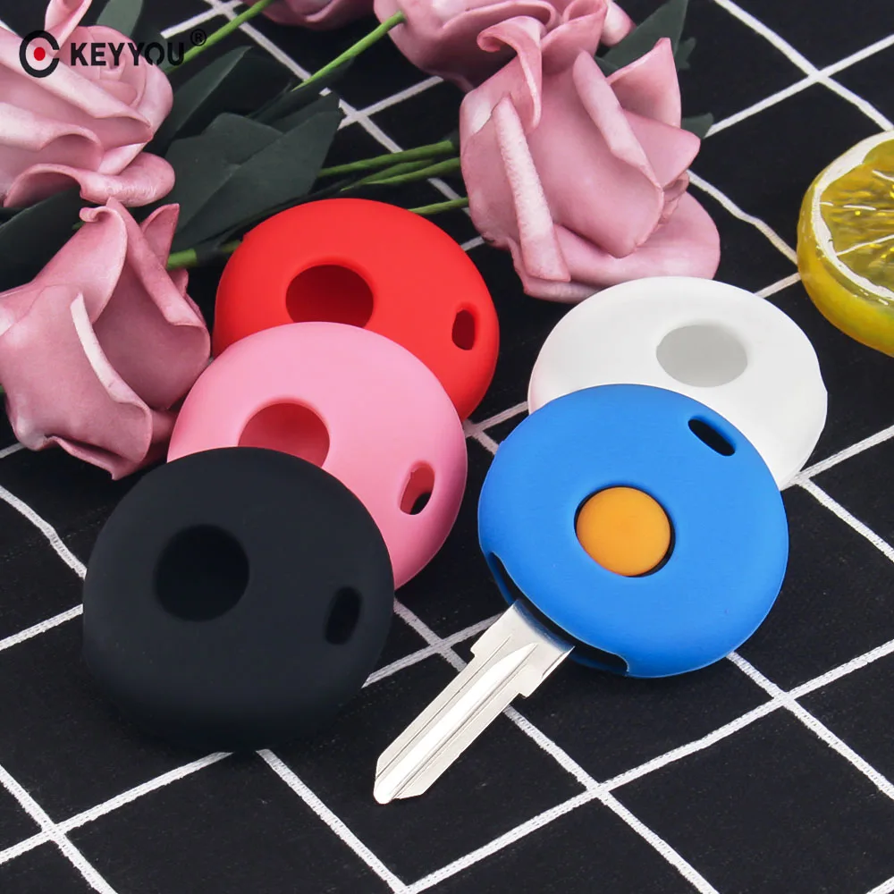 Силиконовый чехол KEYYOU для автомобильного ключа с 1 кнопкой Mercedes Benz Smart Fortwo 450