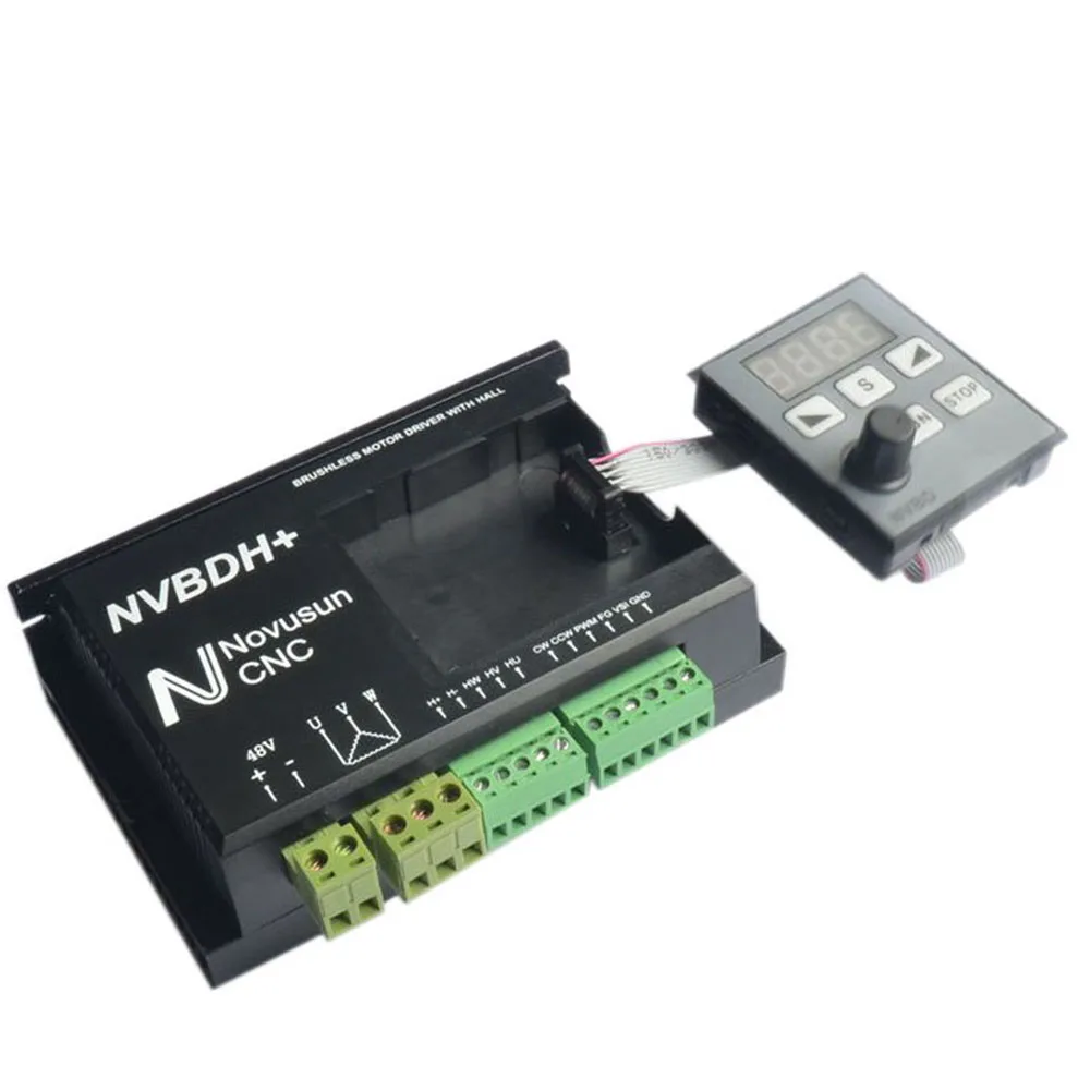

NVBDL + NVBDH CNC milling machine spindle brushless DC motor matching drive with controller 400W digital display
