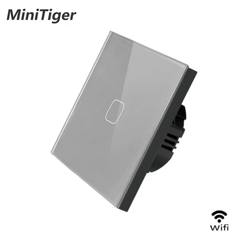Умный сенсорный выключатель Minitiger с Wi Fi настенный дистанционным управлением 2