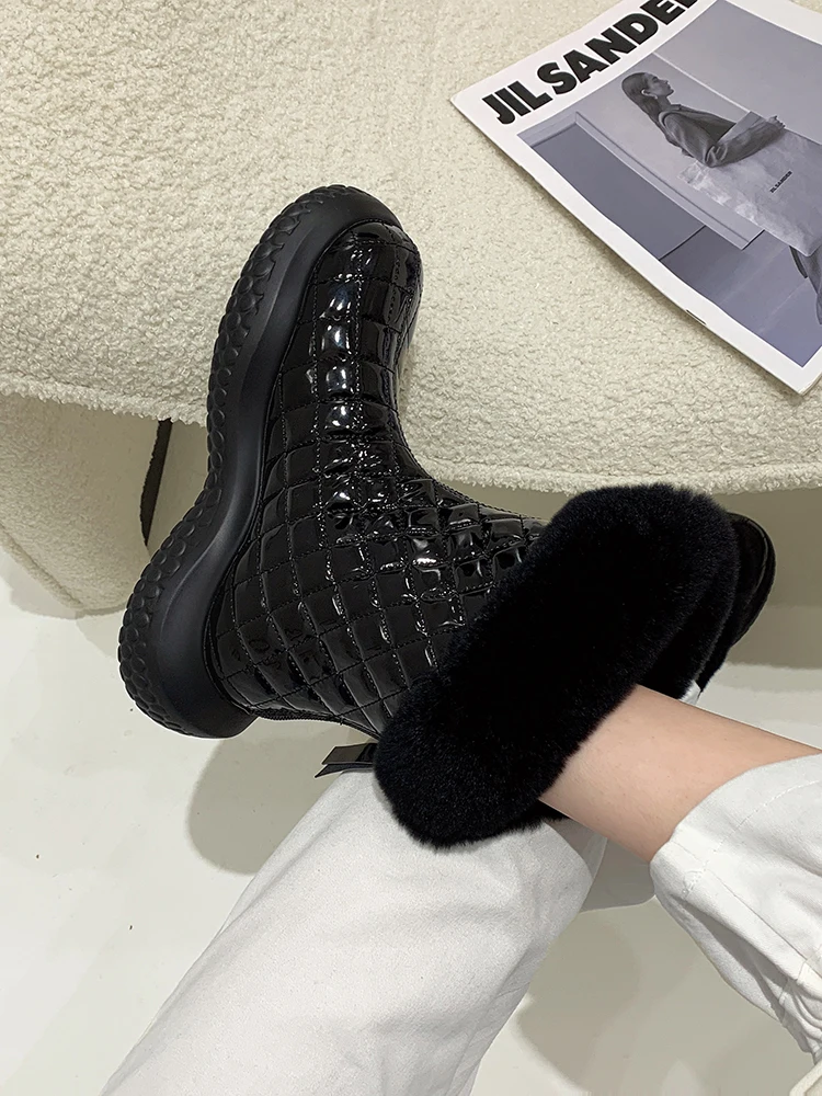 

Waterproof Casual Shoes Botas De Mujer Botte Short Tube Snow Boots Women's Shoes Winter New Thick-soled Non-slip Warmth Fashion
