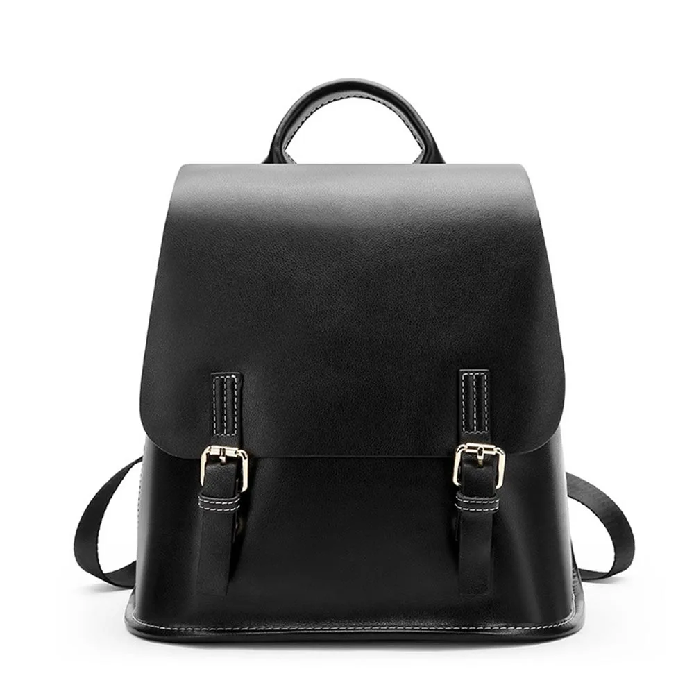 Black X. D. BOLO Модный женский рюкзак с мягкой ручкой, женский кожаный рюкзак, Однотонный женский рюкзак с клапаном и карманом, женская сумка - Цвет: Black