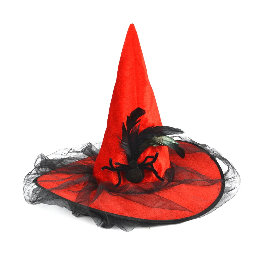 Шляпа ведьмы на Хеллоуин Топ волшебника шляпа вечерние кепки маскарадное платье