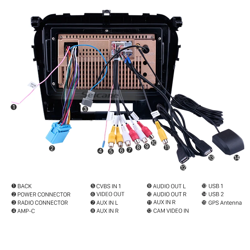 Seicane 9 &quotHD 1024*600 Android 10 0 автомобильный радиоприемник с навигацией GPS головное