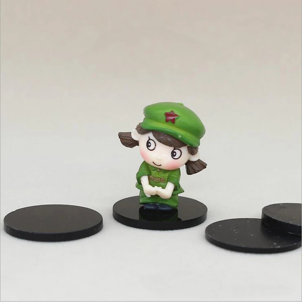 

50x Plastic Round Base Figure Display Stand 22mm Miniature RPG Wargames Base