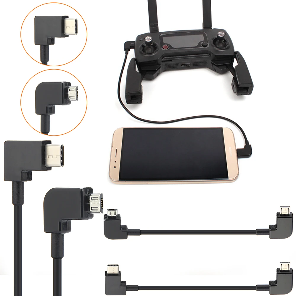 Кабель для передачи данных DJI Spark/MAVIC Pro/Mavic 2 Air/Mini Control Micro USB-кабель типа C IPhone Xiaomi