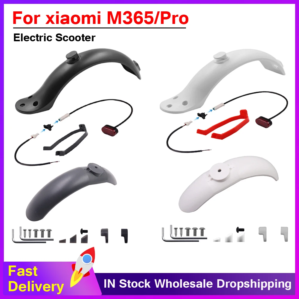 

Electric Scooter Fender Kit For Xiaomi M365/M365 Pro Rear Back Fender Hook Support Brake Light With Screws Accessories